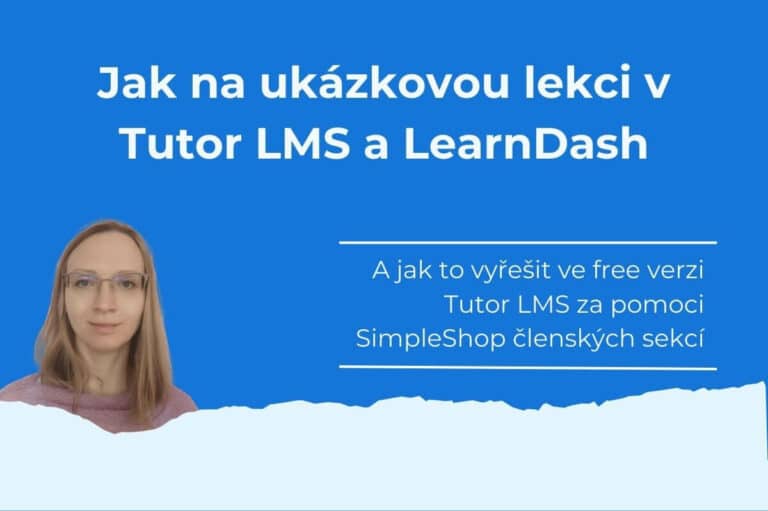 Jak vytvořit ukázkovou lekci v Tutor LMS a LearnDash